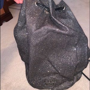 Victoria’s Secret glitter drawstring bag